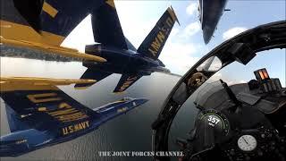 Blue Angels Diamond 360 Closest Formation Over Lake Washington #shorts