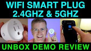 WiFi Smart Plug 5Ghz & 2.4 Ghz App or Voice Control with Alexa by Eightree Demo Review Unboxing