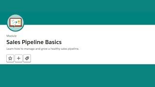 Sales Pipeline Basics Trailhead Salesforce
