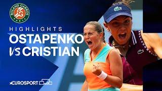 Jelena Ostapenko vs Jaqueline Cristian | Round 1 | French Open 2024 Extended Highlights 