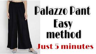 Palazzo pant cutting and stitching/how to stitch palazzo pants/Very easy method