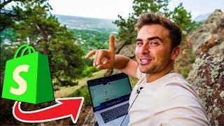 Building a Shopify Dropshipping Store ON A MOUNTAIN * TUTORIAL *