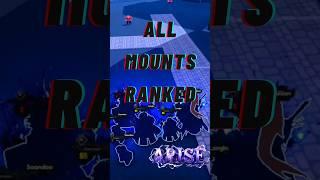 All Mounts Ranked in Arise Crossover Roblox! (Tier List)