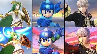 Victory Pose Comparison - Smash 4 Veterans (Sm4sh, Ultimate)