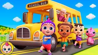 The Wheels on The Bus Song | BubbleeeKids - Nursery Rhymes | Farm Animals Version