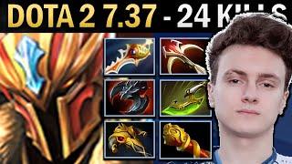 Dragon Knight Gameplay Miracle with 24 Kills and Satanic - Dota 2 7.37