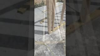 Framing on a concrete slab soleplate bottom plate pressure treated lumber #woodworking #carpenter