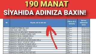 190 manat mart aprel aylarında birdəfəlik ödəmə alanların siyahısı