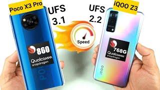 Poco X3 Pro vs iQOO Z3 UFS 3.1 vs UFS 2.2 which is faster 