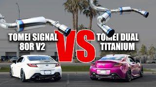 Tomei Titanium Exhaust Single vs Dual | 80R V2 Vs the NEW DUAL