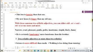 Adjectives: position ,  kinds, degrees, examples . First session