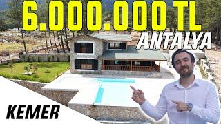 DENİZ MANZARALI 6.000.000TL Değerinde LÜKS TAŞ EV TURU I Orman İçinde TAŞ Villa,SONSUZLUK HAVUZU