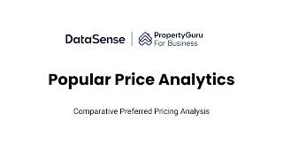 DataSense Tutorial - Popular Price Analytics