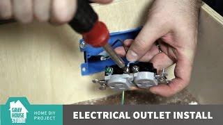 Electrical Outlet Install: Tool Charging Drawer