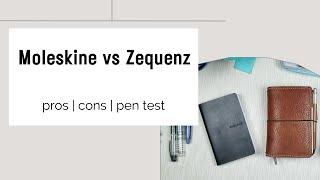 Moleskine vs Zequenz Notebook - Pros, Cons and Pen Test