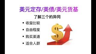 6%美元货基,4.8%美元定期,5.2%美债分别适合哪些人群，别再分不清这三个产品的不同点呢