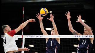 West Seneca native Matt Anderson and his wife talk at 2024 Paris Olympics