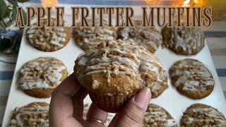 Apple Fritter Muffins  Bake With Me