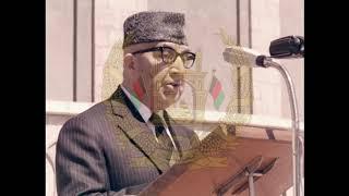 Sardar Mohammad Dawood khan at the flag raising ceremony in 1974