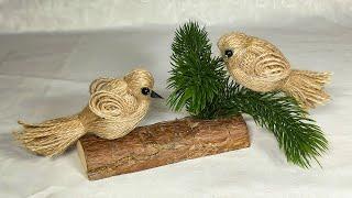 DIY jute birds. Such cool and simple crafts. Be sure to create them.