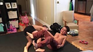 Old School living room wrestling.