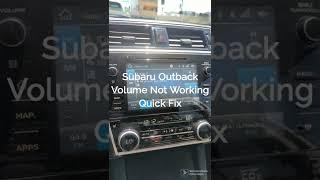 2018 Subaru Outback Volume Not Working Quick Fix