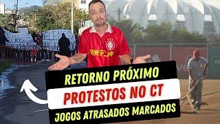 IMAGENS DO PROTESTO NO CT | INTER PERTO DE VOLTAR AO PARQUE GIGANTE | DOIS JOGOS ATRASADOS MARCADOS