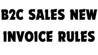 NEW INVOICING RULES FOR B2C CASH SALES