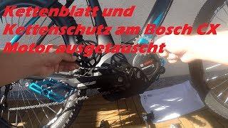 Größeres Kettenblatt und größeren FSA Kettenschutz am Bosch CX Motor montieren