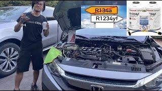 How To Recharge A/C 10th Gen Honda Civic 2016-2021 R1234YF In-Depth | TSB Recall Condenser Issues