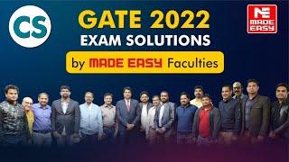 GATE 2022 | LIVE Exam Solutions | Computer Science Engineering | CS | By MADE EASY Faculty Panel