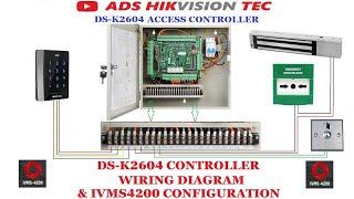 Hikvision Access Controller DS-K2604 4 Door Access Controller Wiring Diagram & Configuration