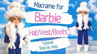 DIY BARBIE doll clothes/ MACRAME clothes/ DIY CLOTHES/ MACRAME TUTORIAL/ DIY MACRAME DOLL clothes