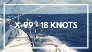 X-99 - Sailing Downwind 18 Knots - Robline Skagen Race