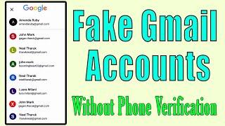 How to create fake Gmail account without phone number 2021 || Fake Google Account