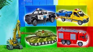 5 Truck Car Toy with Job Pretend Play