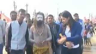 funny moment of naga baba | paryagraj india| naga sadhu | interview naga sadhu