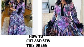 How to Cut and Sew A Gathered Dress with A Basque Effect