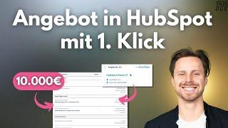 HubSpot Angebot in 3 Minuten erstellen & versenden | komplette Anleitung