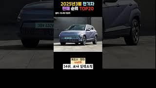 (2025년 3월) 전기차 판매량 TOP 20️ 국내 전기차 순위 공개!