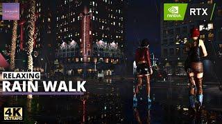 GTA 5 Walking in the Rain around Los Santos for 6 hours (Relax Study Sleep - City Ambience ASMR)