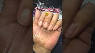 Would you fix this crooked nail tip?  #valentinesday #nailtips #nailtip #nailtech #acrylicnails