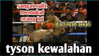 tyson kewalahan memukul orang ini. tyson vs mathis jr