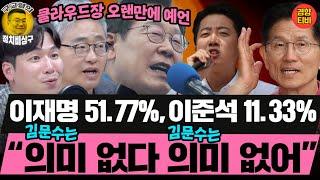 장성철 예언 "이재명, 김문수, 이준석 득표율은요~~"(20250528 수요일 클립) 장성철 허재무