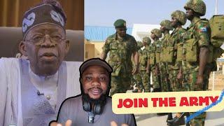 Nigeria Amry Beg Youths to Join the Army / Tinubu & Edo state