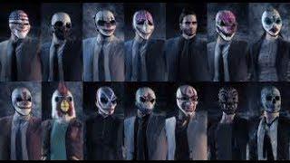 PAYDAY 2 ALL CHARACTERS UNMASKED (W/ DLC )