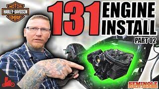 Harley 131ci Engine INSTALL! Stage 4 SOFTAIL (Pt. 02)