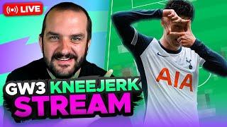 FPL KNEEJERK GAMEWEEK 3 | LIVE Q&A | Fantasy Premier League Tips 2024/25