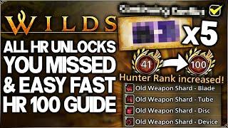 Monster Hunter Wilds - Get HR 100+ Secret Unlocks FAST & EASY - ALL High Rank Unlocks Guide & More!