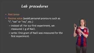 Lab report procedure sections